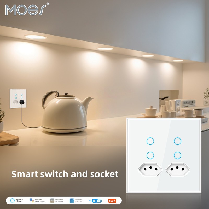 Timer Dual Outlet - Prise intelligente WiFi MOES Tuya, 4