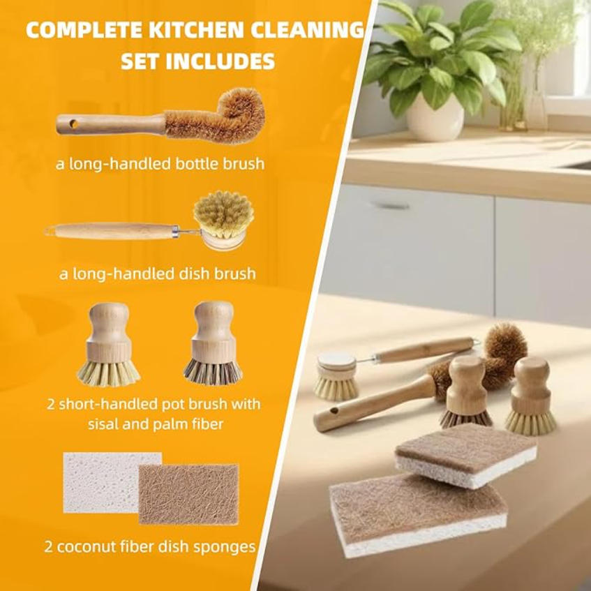 Ensemble de 6 brosses à vaisse - Substrate Coconut Fiber avis et prix